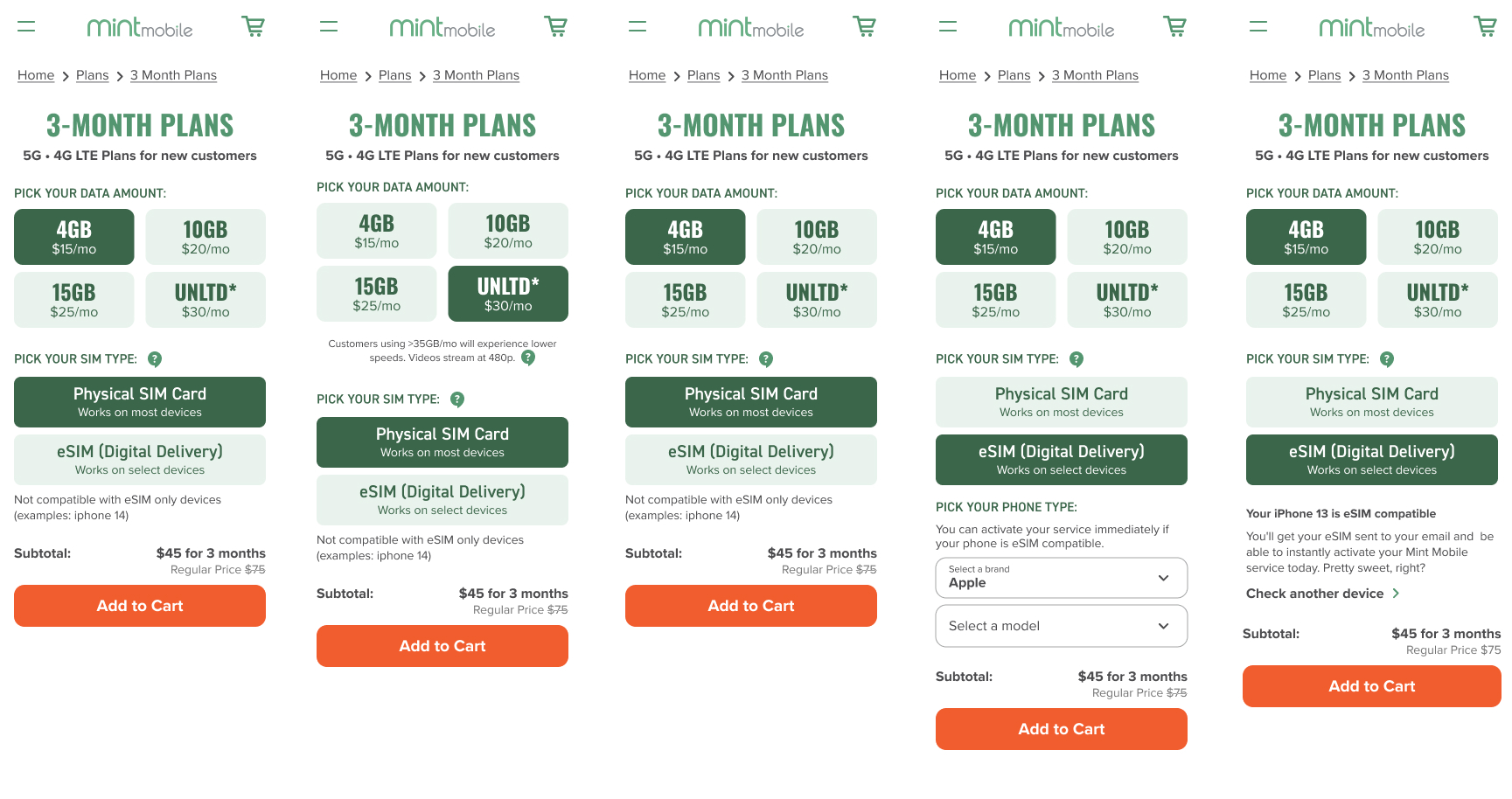 Plans Page final design