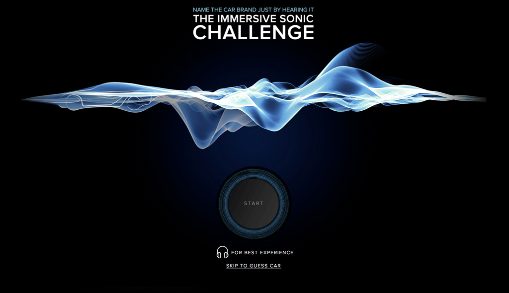 Sonic Challenge final UI, landing screen